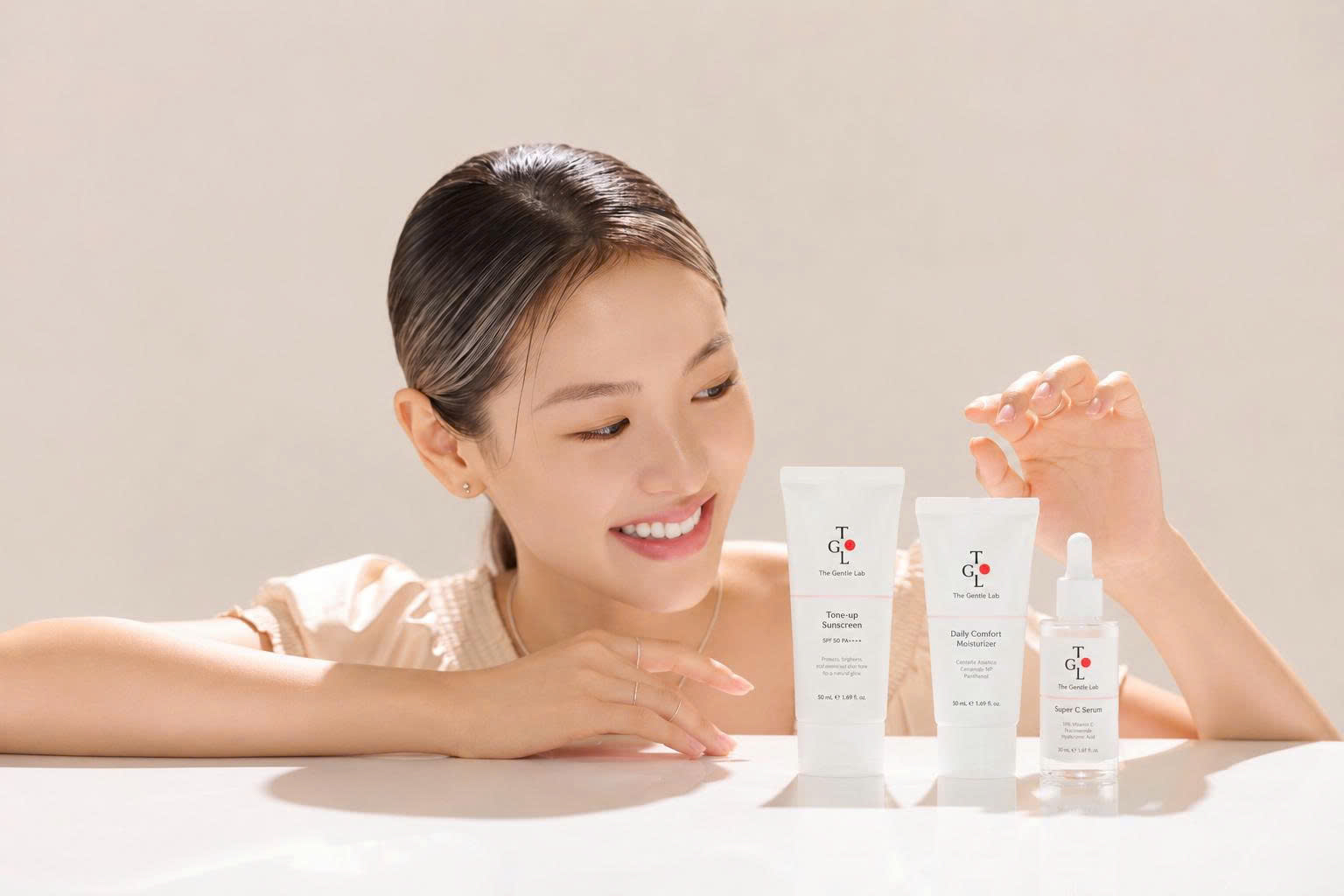 The Gentle Lab — Tone-up Sunscreen, Moisturizer, Super C Serum