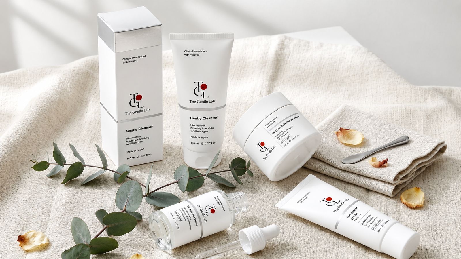 The Gentle Lab Sunscreen SPF 50 PA++++ — classic and tone-up shades